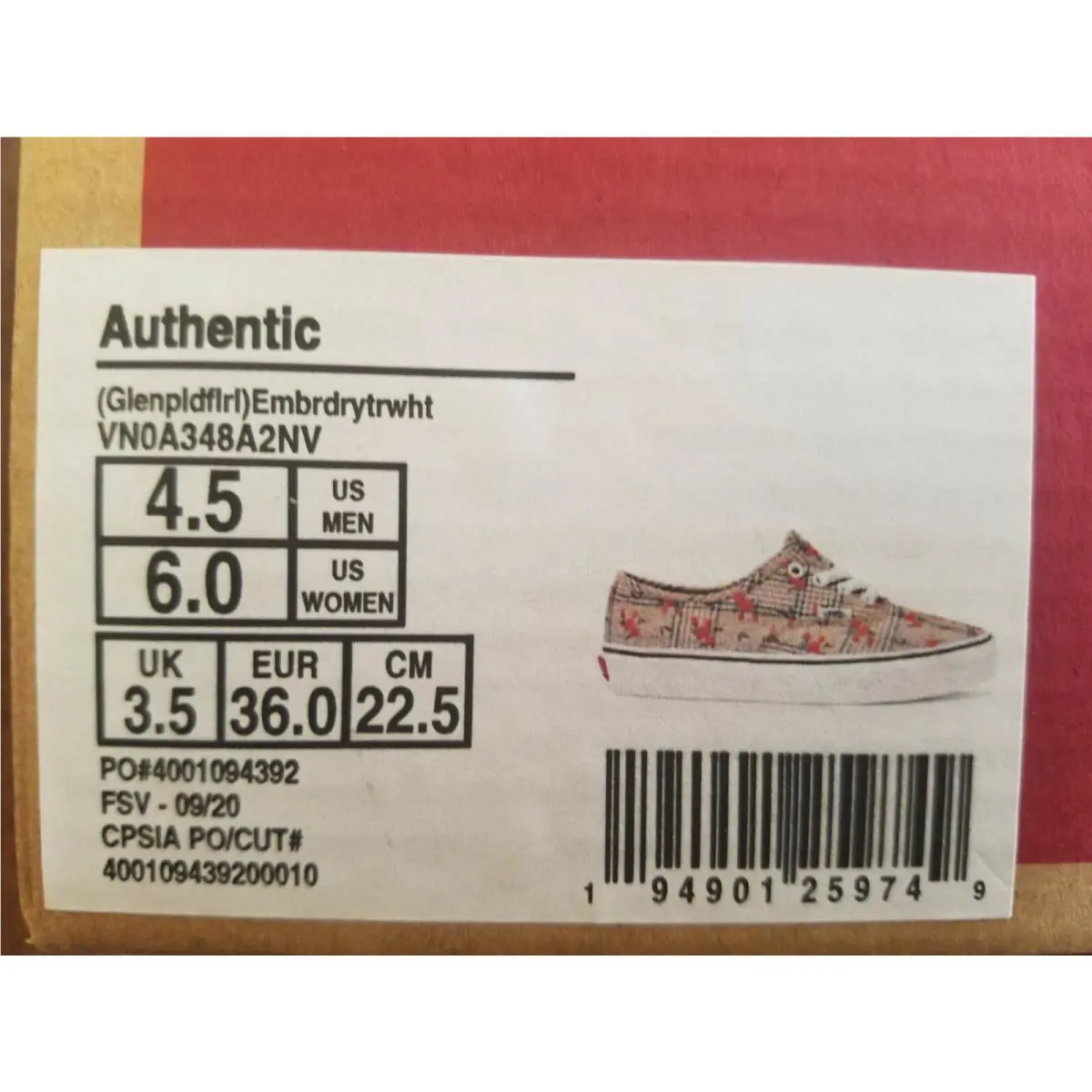 Vans shoes - VANS Off The Wall - Off The Wall - Glen Plaid Floral 7