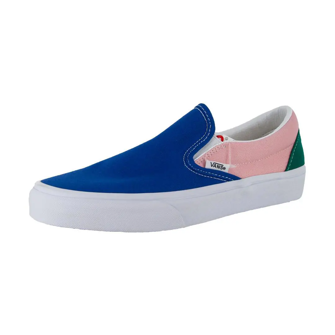 Vans Classic Slip-on Retro Court Sneakers Multi/true White Skating Shoes - Multicolored/True White
