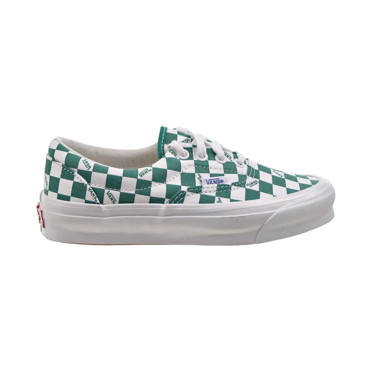 Vans Vault OG Era LX Checkboard Logo Men`s Shoes Cadmium Green VN0A3CXN-9TX - Cadmium Green-White
