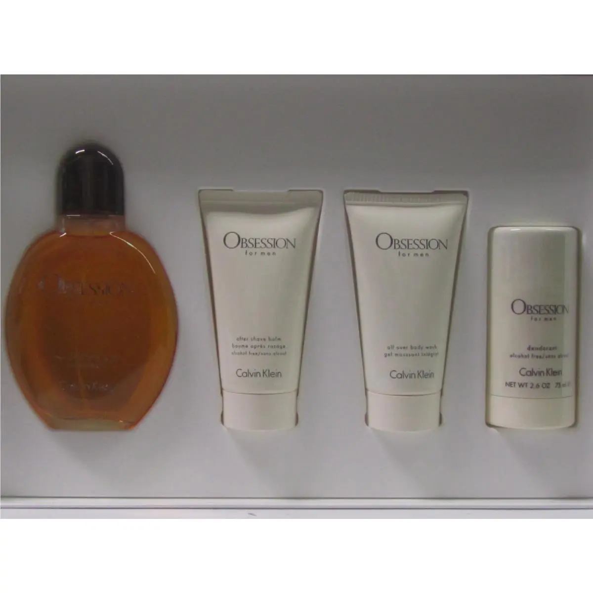 Obsession Calvin Klein Men 4 Pieces Set 4 oz Edt Spray Version Rare