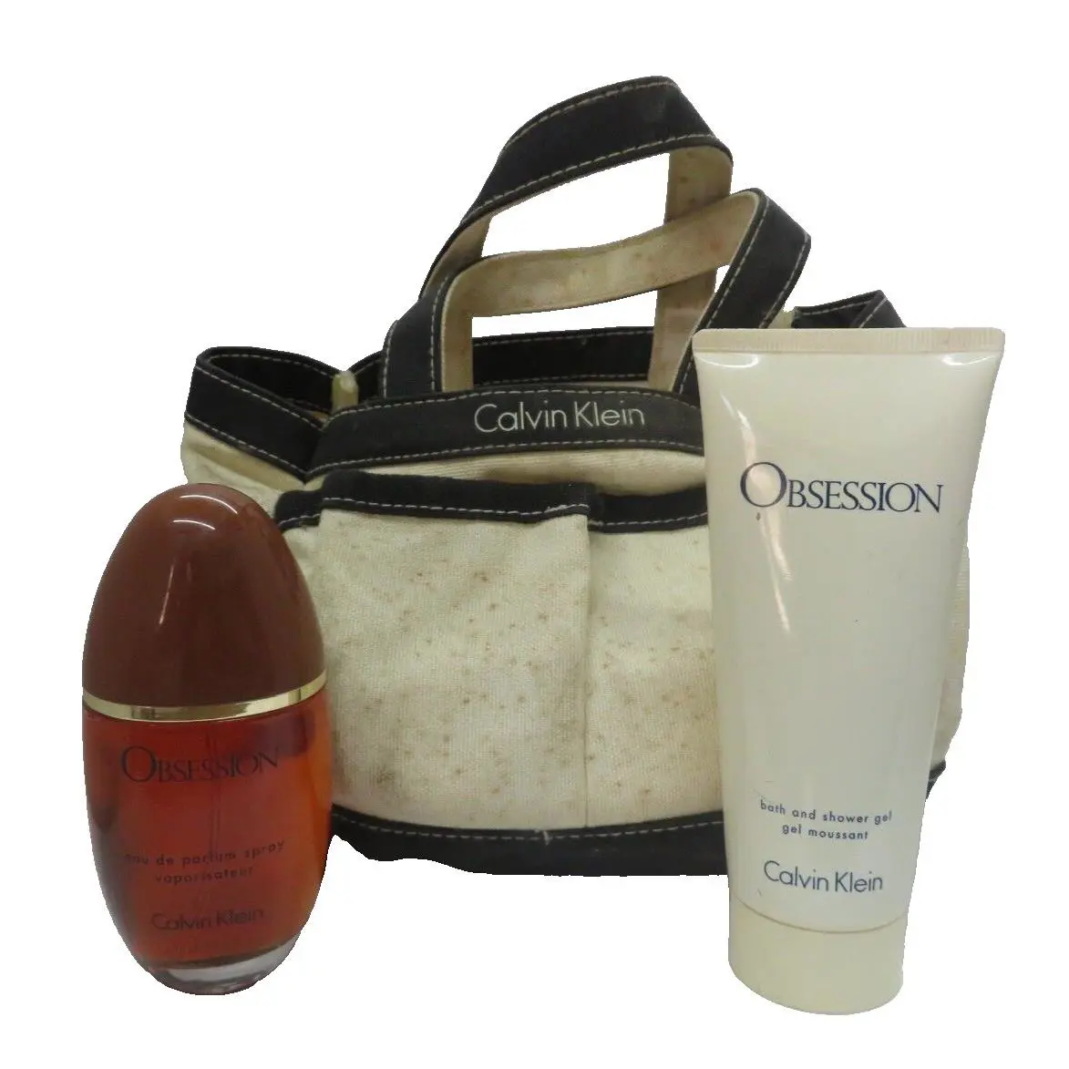 Vintage Calvin Klein Obsession Set: 1.7 Eau De Parfum Spray+shower Gel Read Desc