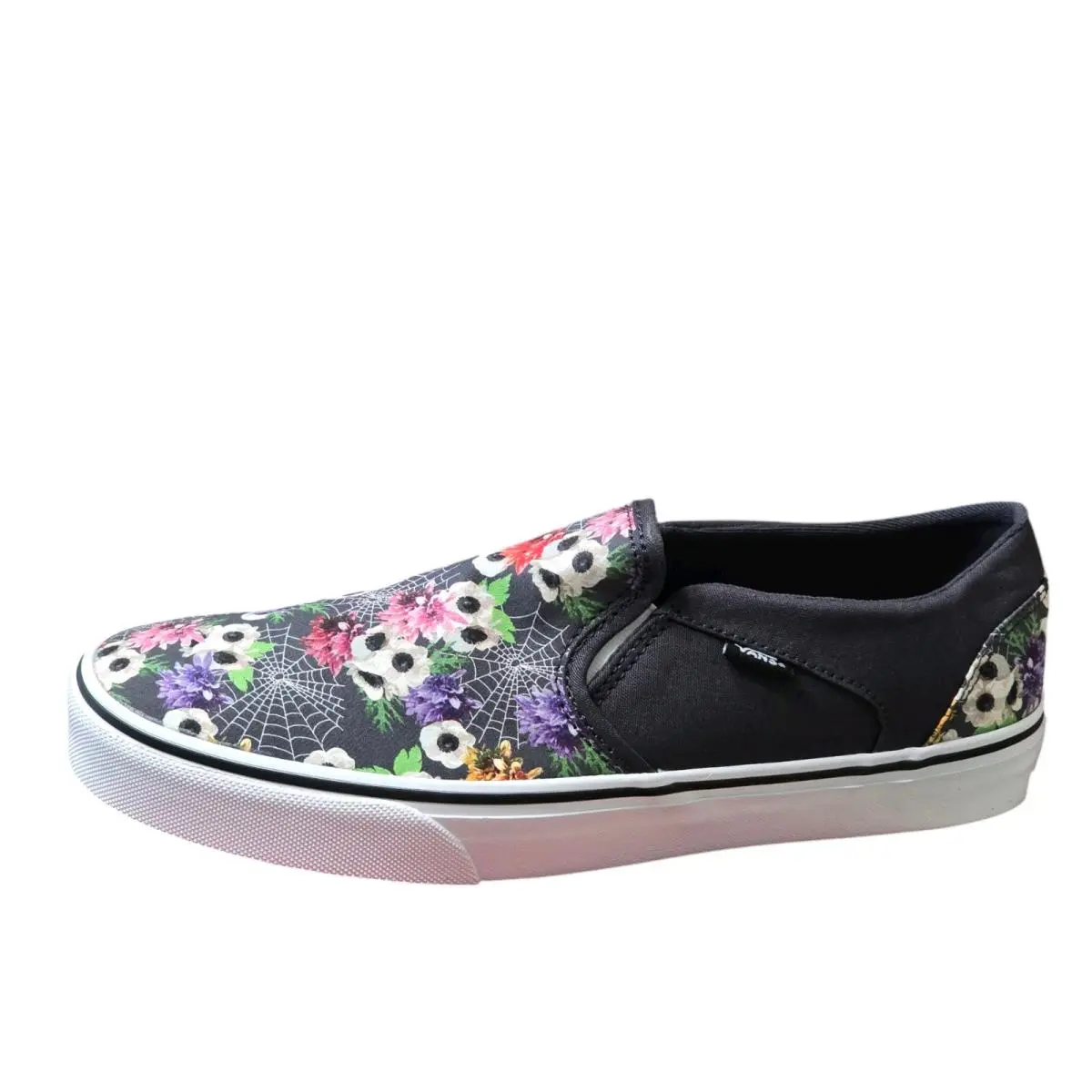 Size 11 Vans Asher Canvas Floral Web Slip On Women`s Casual Sneakers EU42.5 - Multicolor