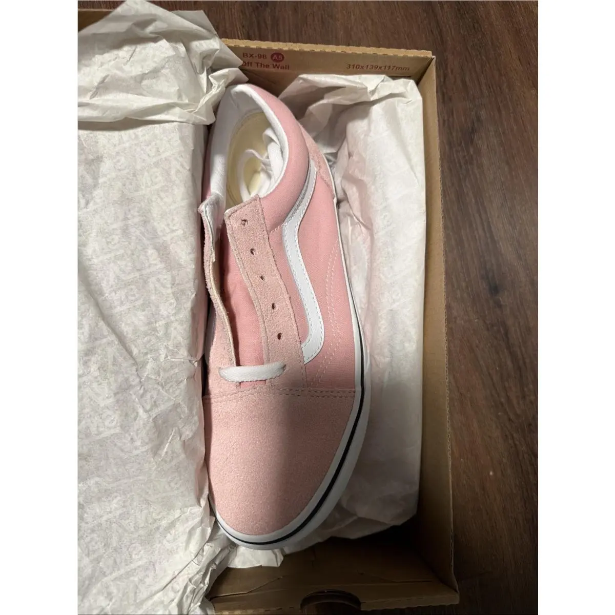 Vans Old Skool Suede Canvas Sneakers Blushing Pink True White Womens Sz 7 - Pink