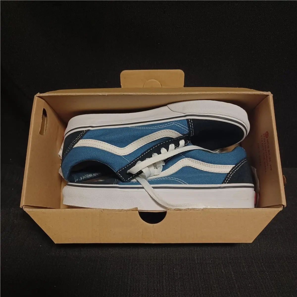 Vans Old Skool Navy Suede Canvas Lace Up Shoes Women Girls Boys Sneakers