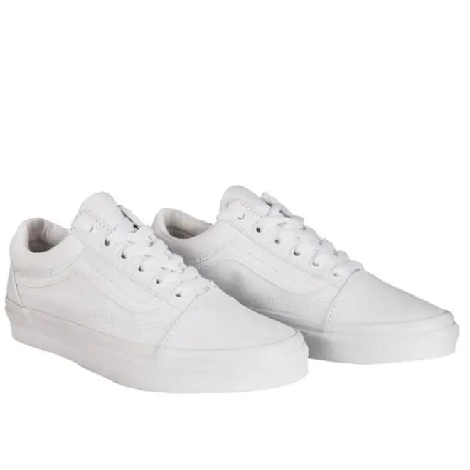 Men Vans Old Skool Canvas True White Size 5