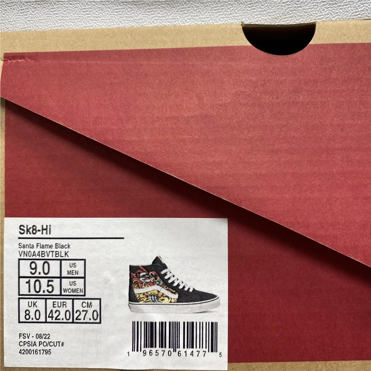 Vans shoes - Vans Sk8 Hi - VN0A4BVTBLK - Black Red Yellow White (UPC: 0196570614775) 6