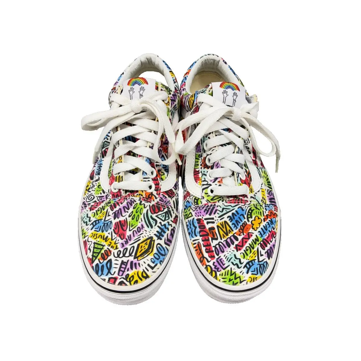 Vans Old Skool Dallas Clayton Pride Shoes Women’s 8 Multicolor Graffiti Print