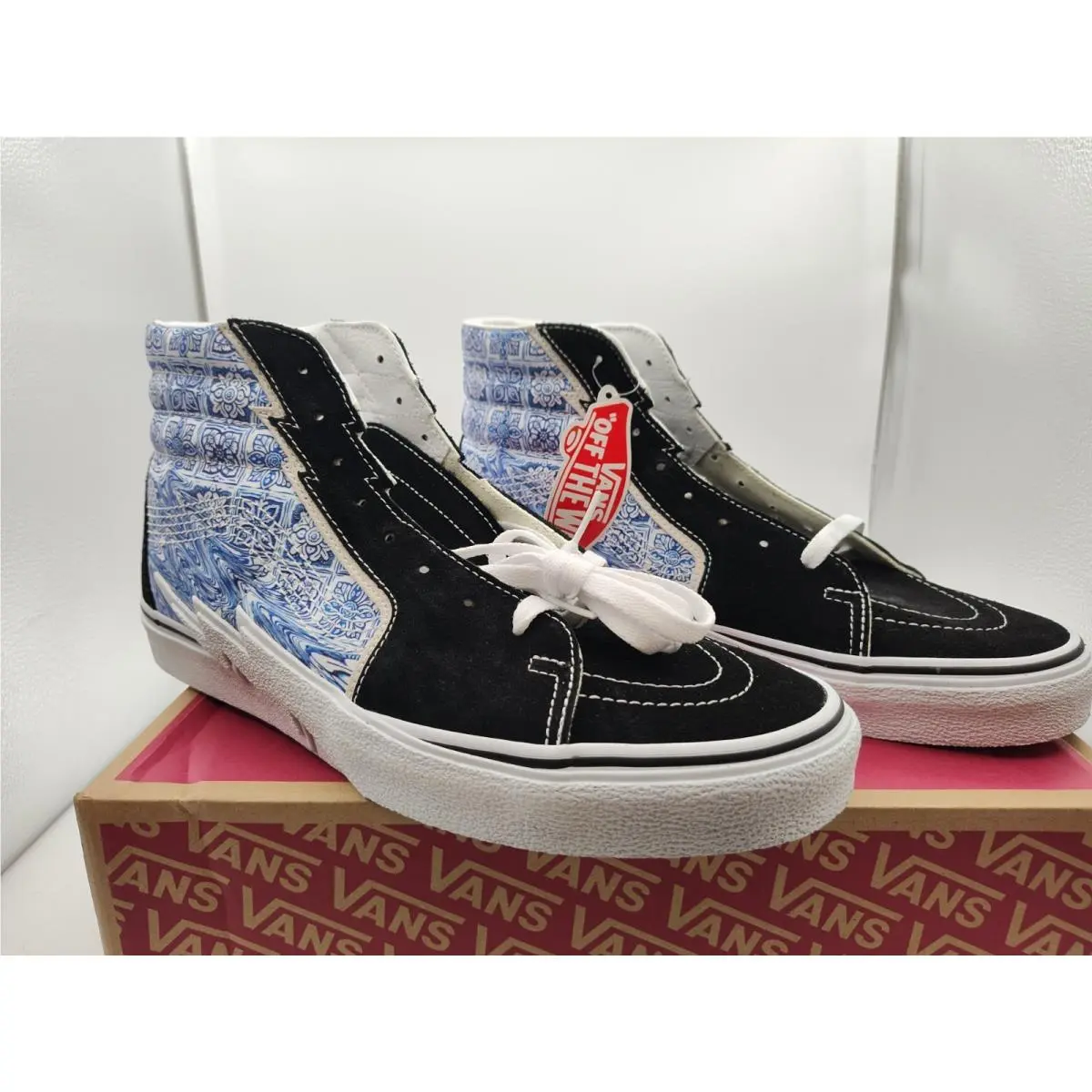 VANS-Sk8-Hi Bolt-canvas Suede Unisex Shoes-blue/black-size Men 11.5/Women 13-NEW