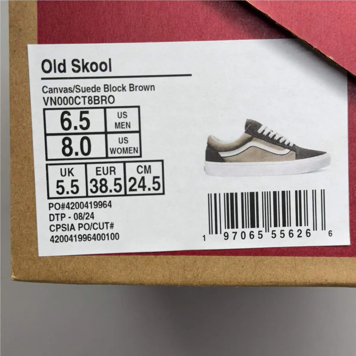 Vans shoes - VN000CT8BRO - VN000CT8BRO - Canvas/Suede Block Brown (UPC: 197065556266) 8