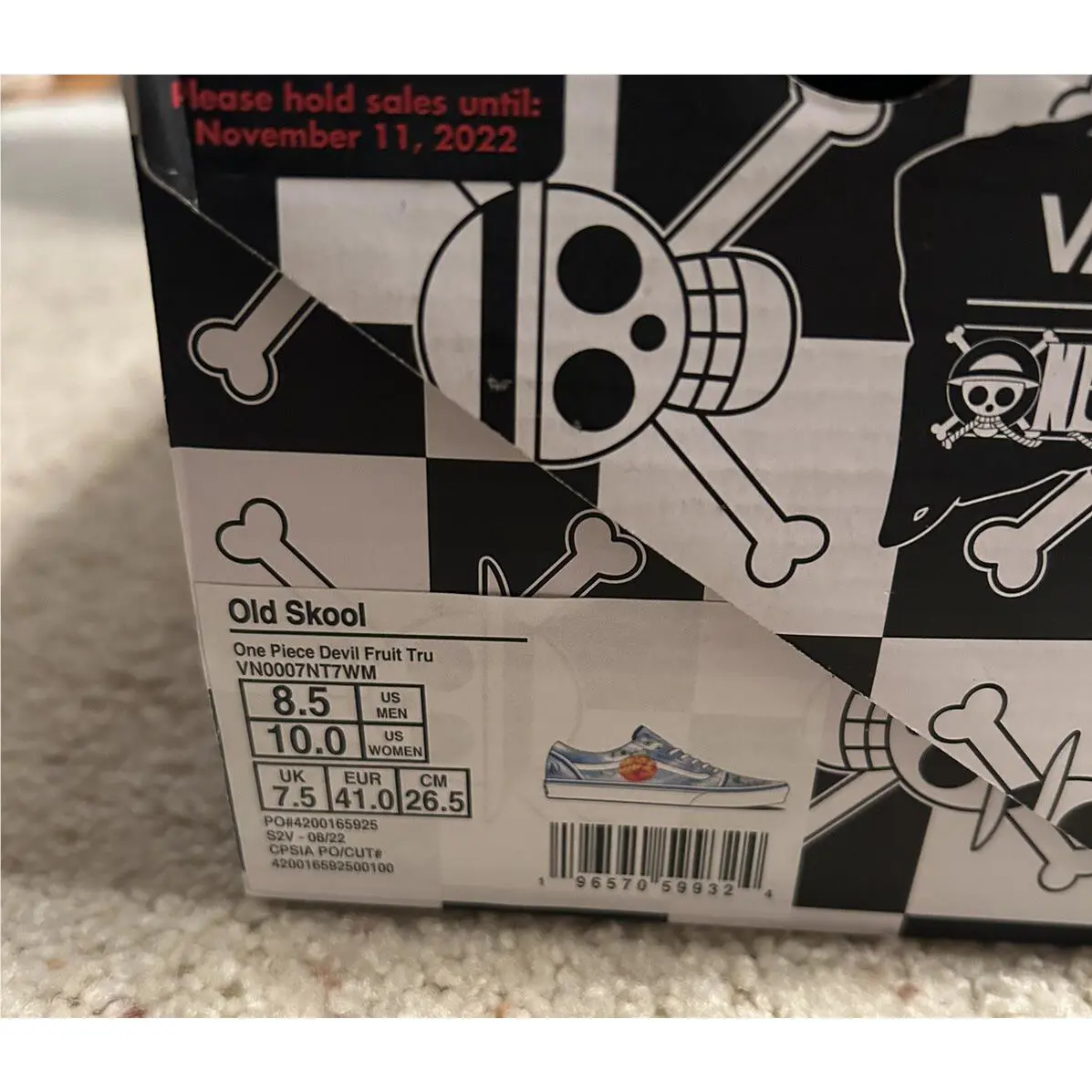Vans shoes - Vans X One Piece Old Skool - VN0007NT7WM - Blue (UPC: 0196570599324) 8