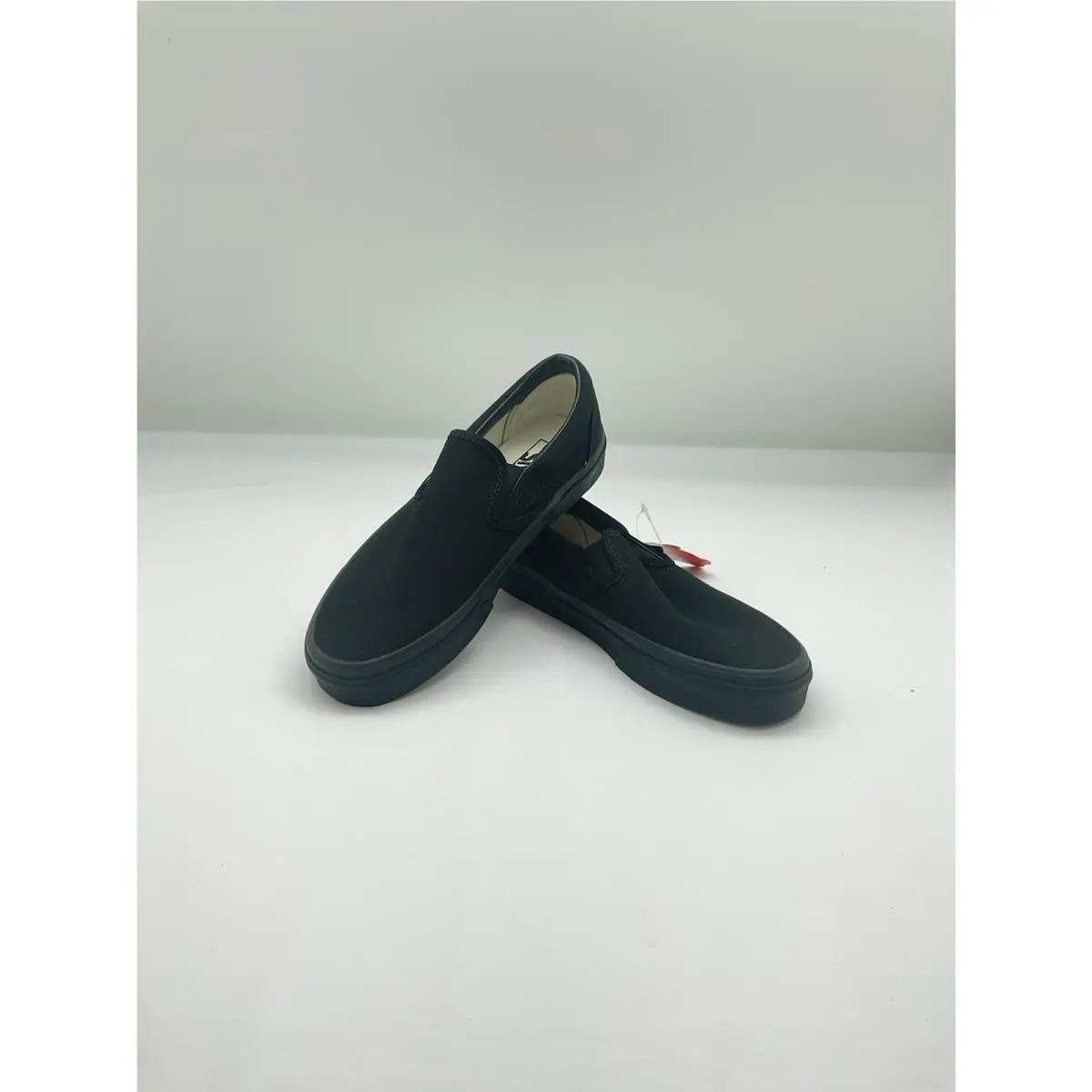 Vans Slip-on Classic Canvas Shoe Black On Black Men`s Size 5