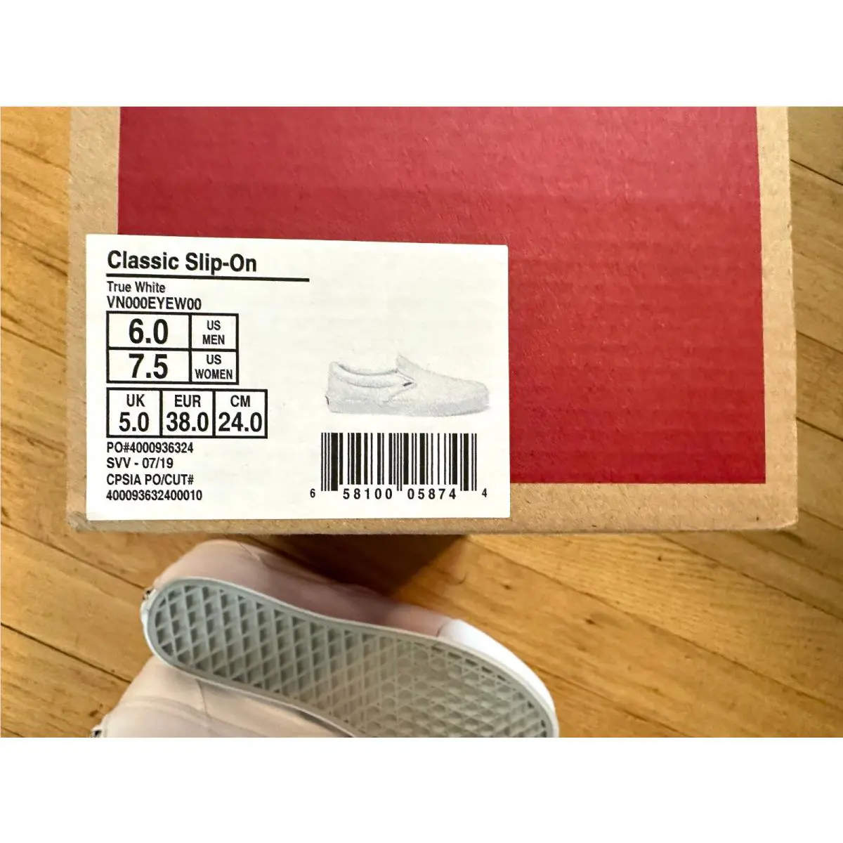 Vans shoes - Classic Slip-On - Classic - VN000EYEW00 - White (UPC: 658100058744) 3