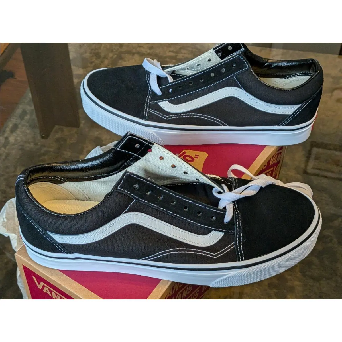 Men`s 8.5 10.5 Woman - OG Vans Old Skool Black VN000D3HY28 Men`s Size