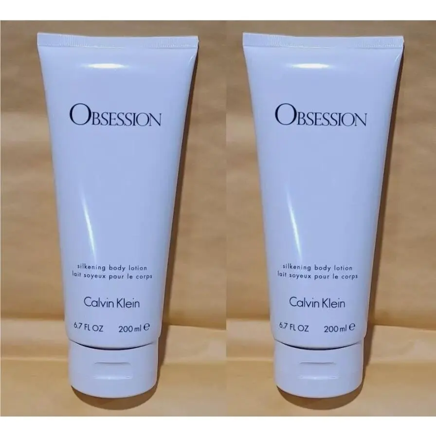 Pack OF 2 Obsession by Calvin Klein For Women 6.7 oz Silkening Body Lotion