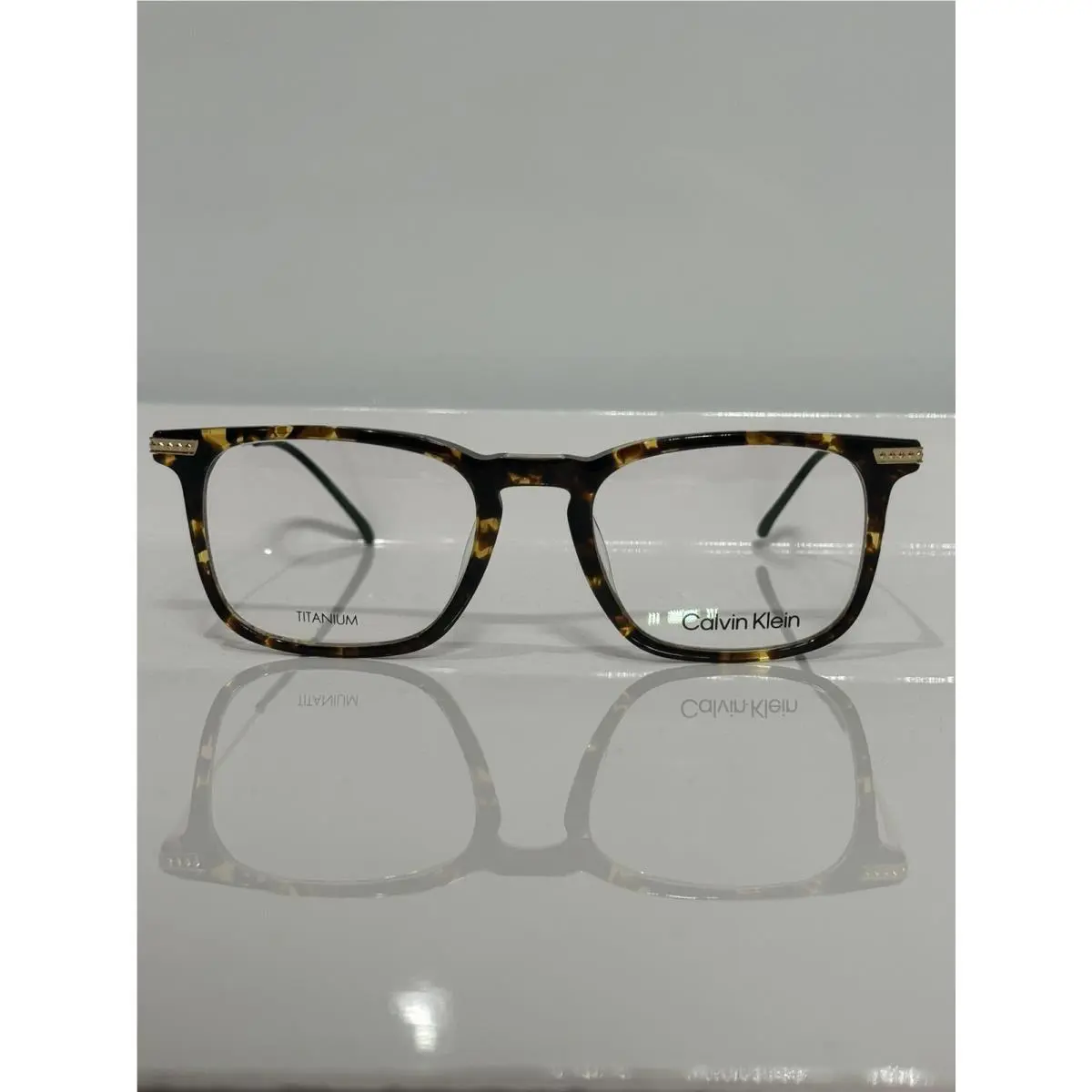 Calvin Klein 22526T 237 Honey Havana Titanium Eyeglasses 52mm
