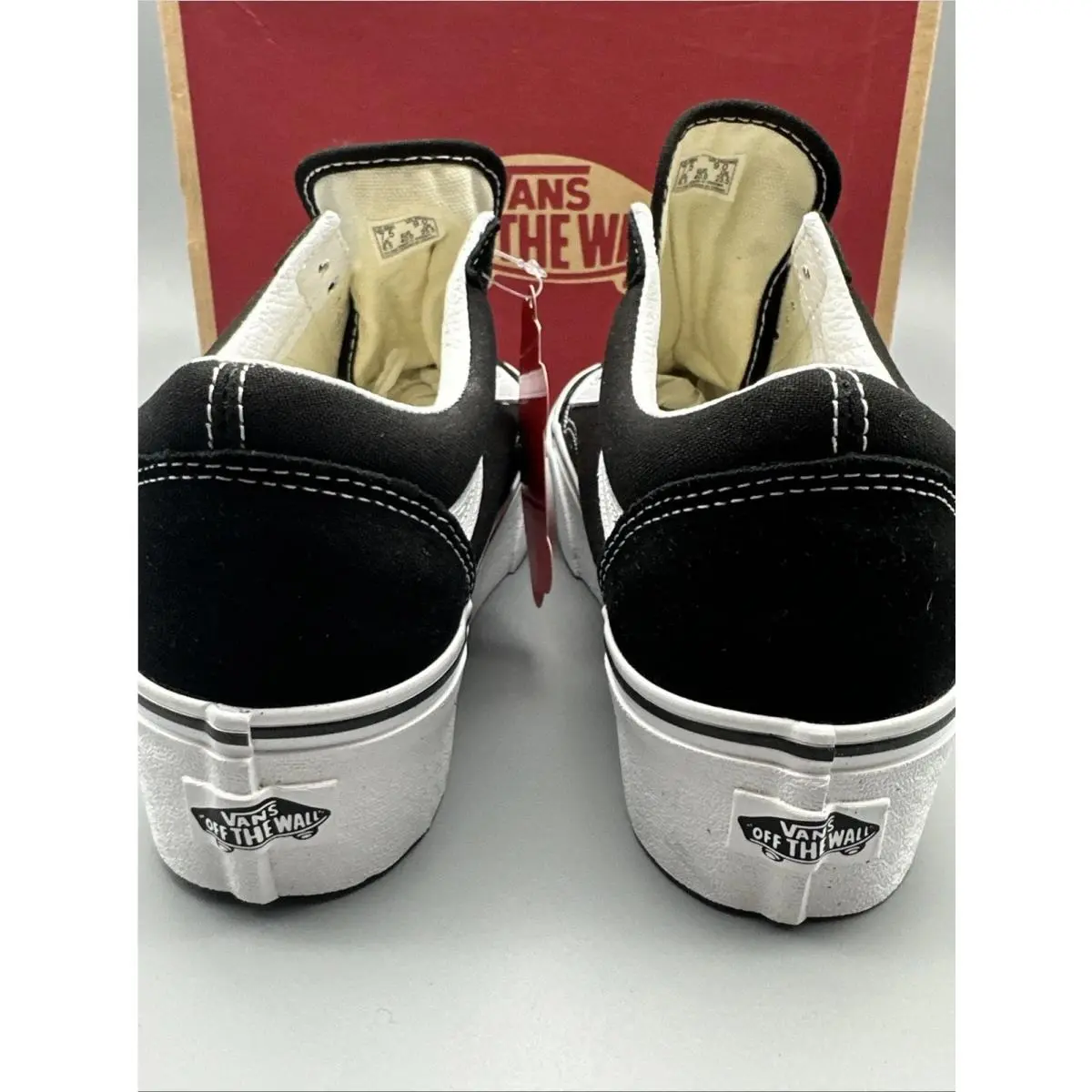 Vans Old Skool Stackform Suede/canvas Black/white Size Women 9 Men 7.5