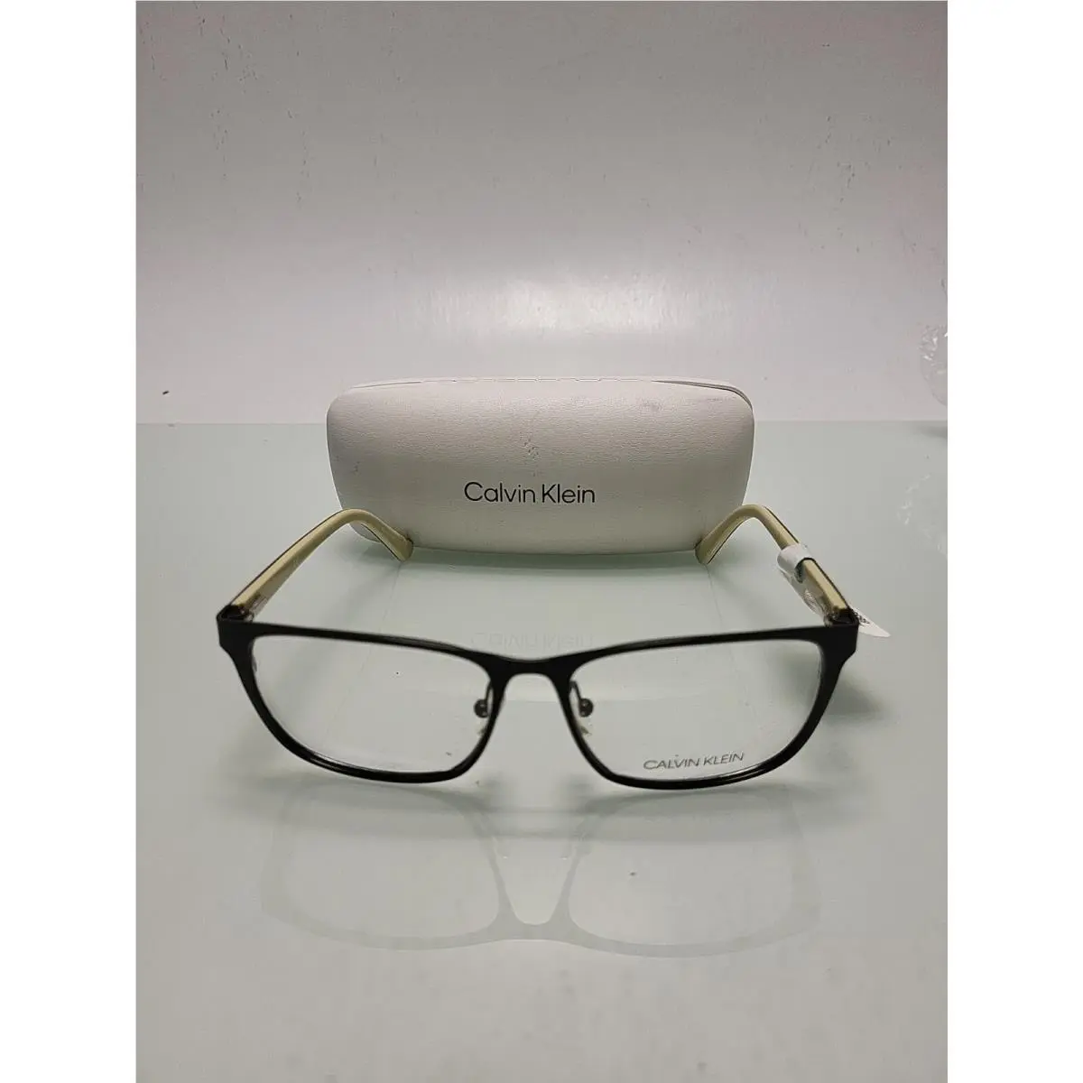 CK19302 310 Eyeglasses Frames Dark Green Square 54-15-140mm by Calvin Klein