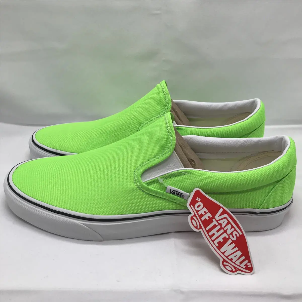 Vans shoes - VANS Classic Slip-On - Classic - VN0A4U38WT5 - Neon Green Gecko / True White, Manufacturer: Neon Green Gecko / True White (UPC: 0194112302746) 1