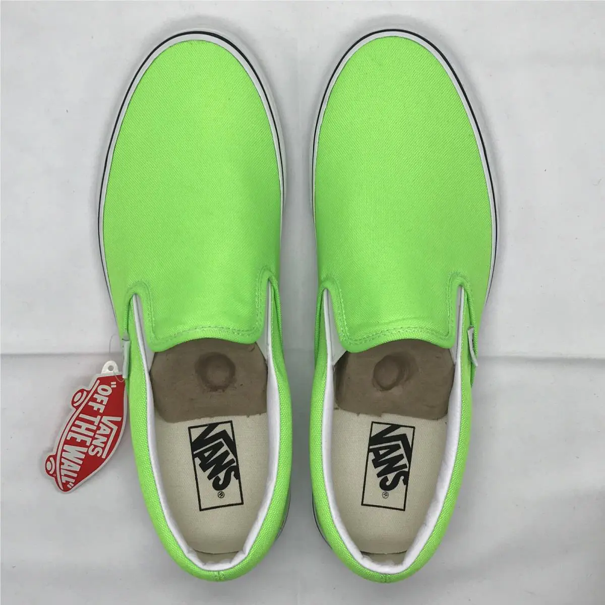 Vans shoes - VANS Classic Slip-On - Classic - VN0A4U38WT5 - Neon Green Gecko / True White, Manufacturer: Neon Green Gecko / True White (UPC: 0194112302746) 2