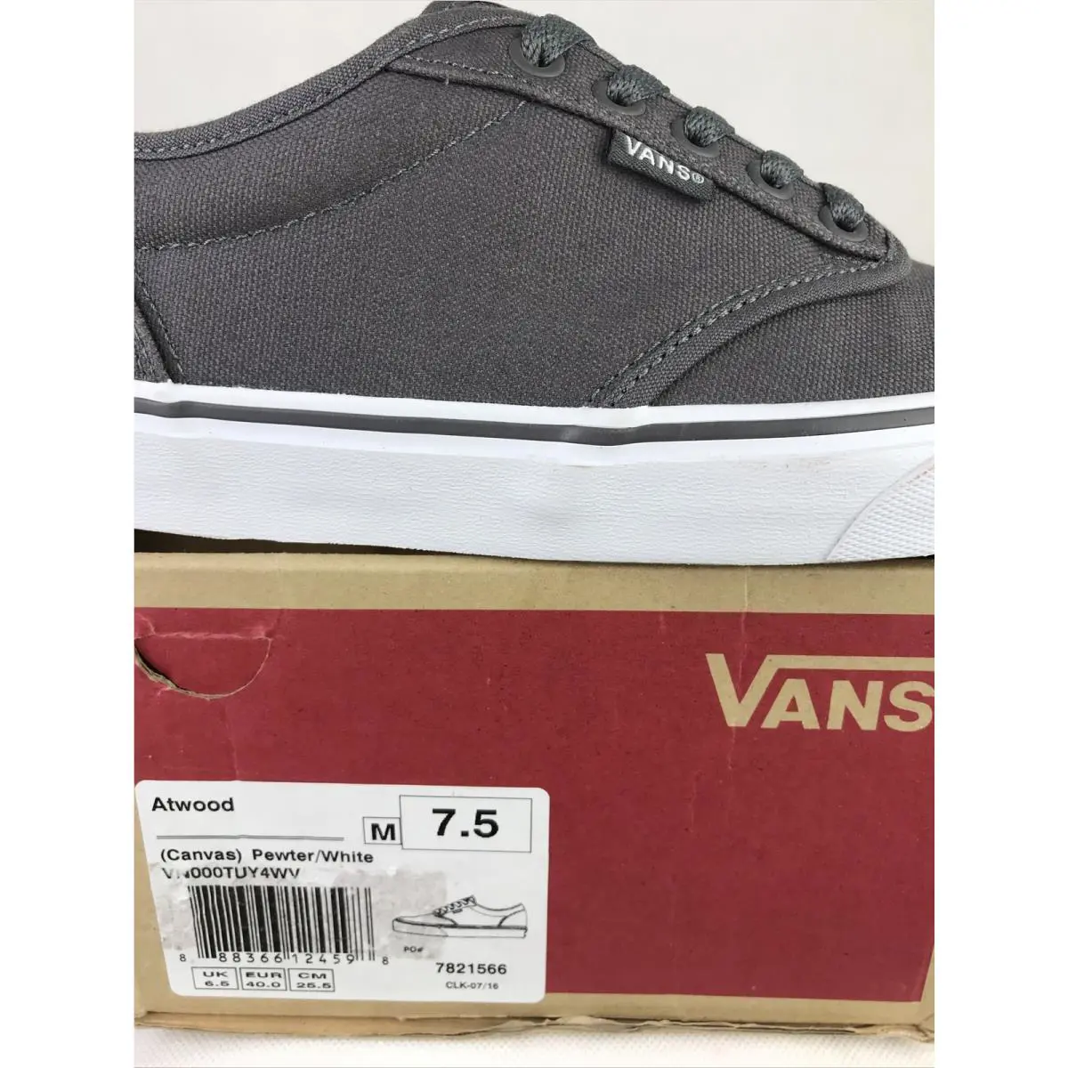 Vans shoes - Atwood - Atwood - Pewter Gray-Grey / White (UPC: 0888366124598) 5