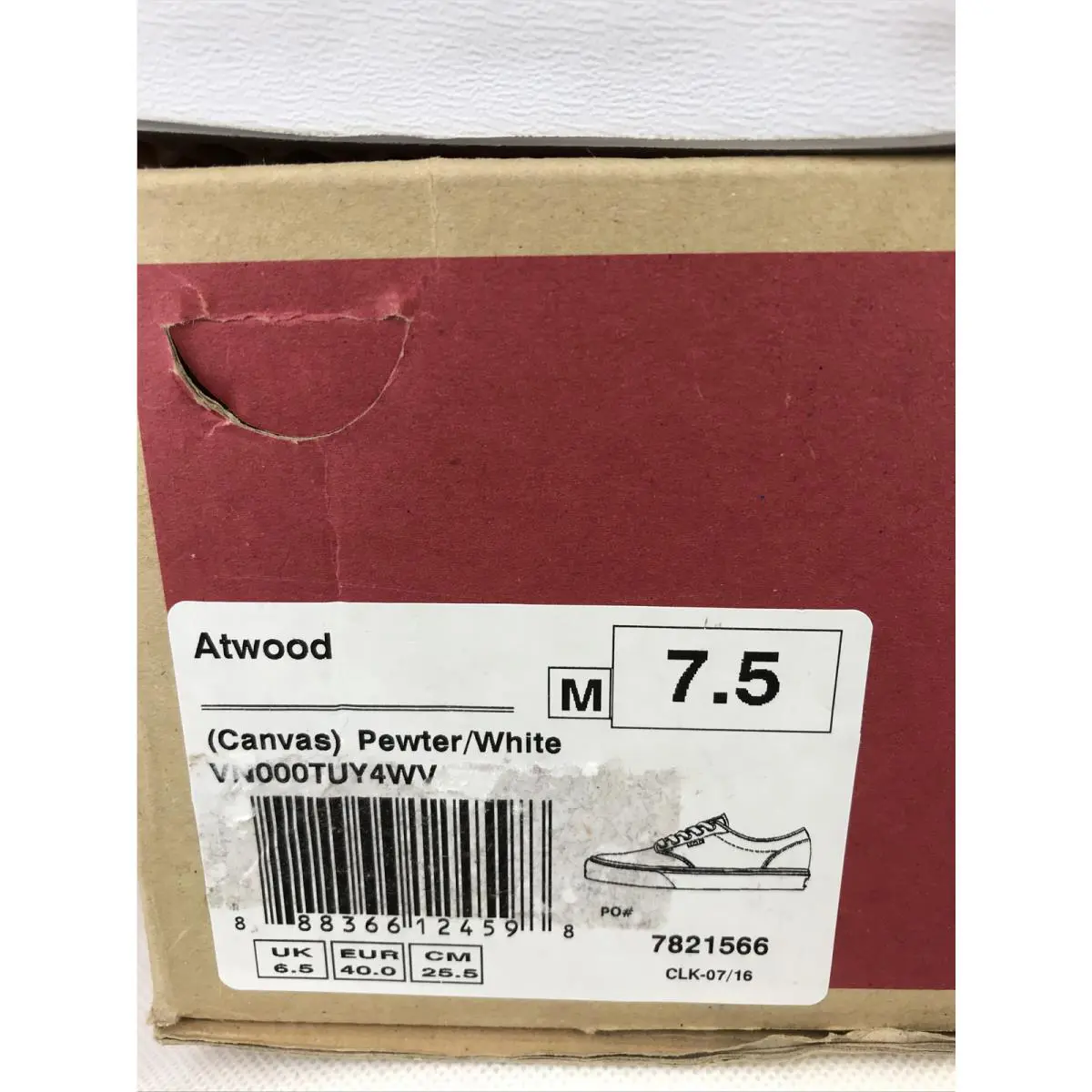 Vans shoes - Atwood - Atwood - Pewter Gray-Grey / White (UPC: 0888366124598) 6