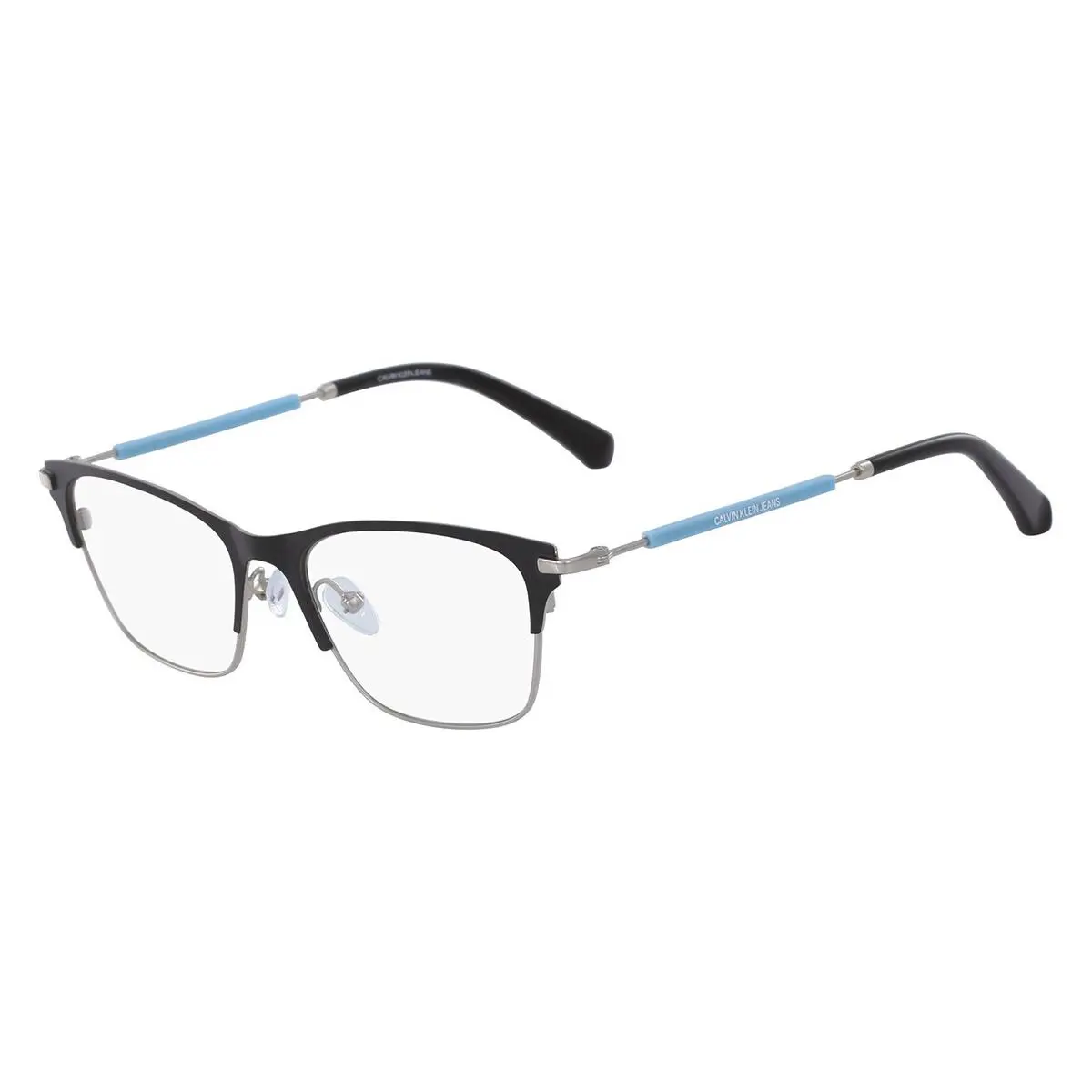Calvin Klein Jeans Ckj 18105 001 Black Blue Eyeglasses 52mm with Case