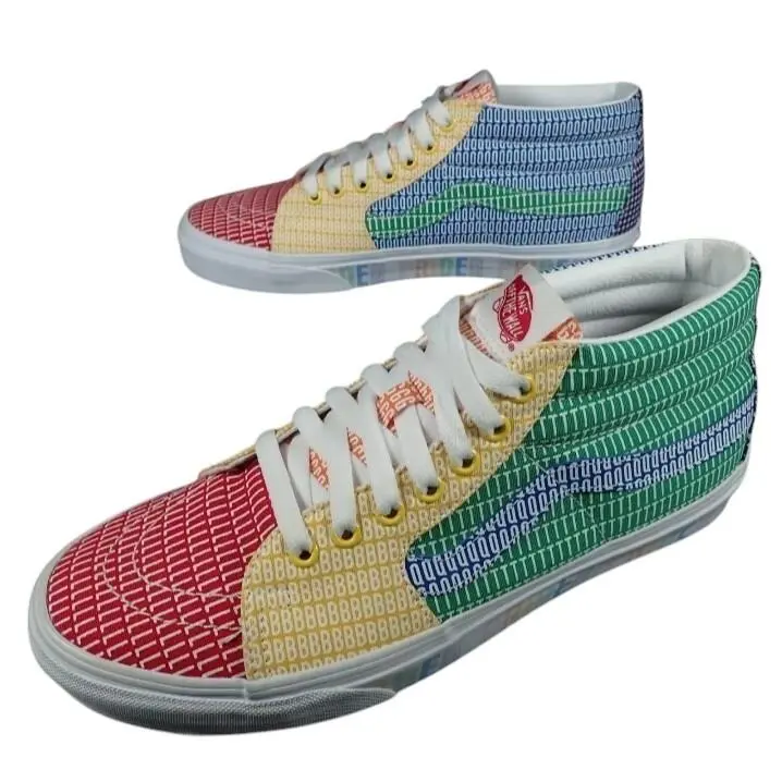 Vans Mens 6 Classic Sk8-Mid Pride Rainbow Skate Colorblock Sneaker