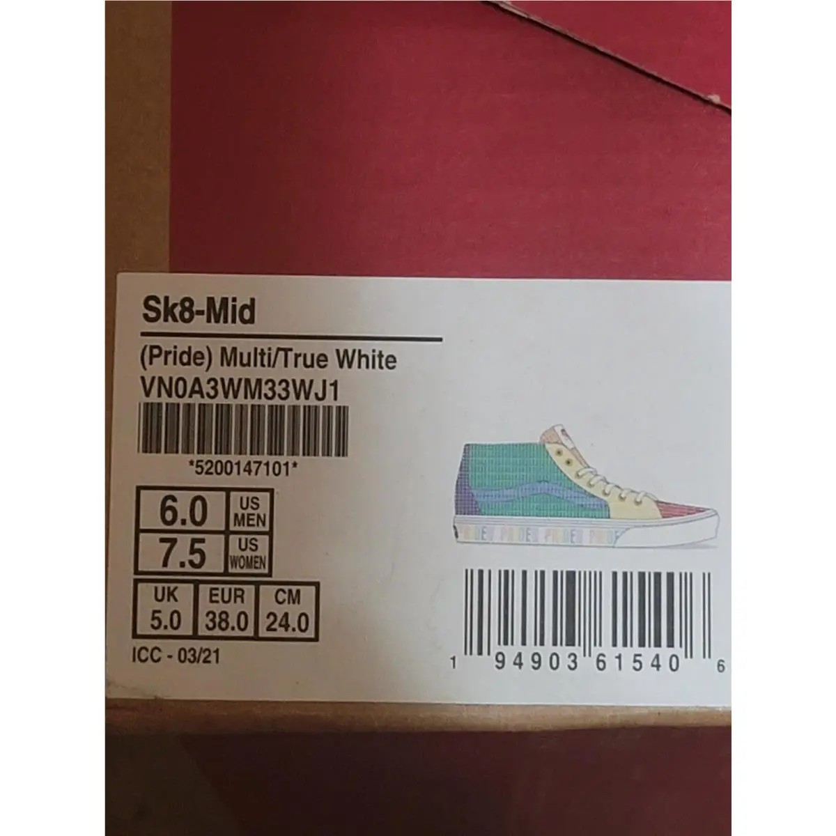 Vans shoes - VANS Sk8-Mid - VN0A3WM33WJ - Multicolor (UPC: 194903617707) 14