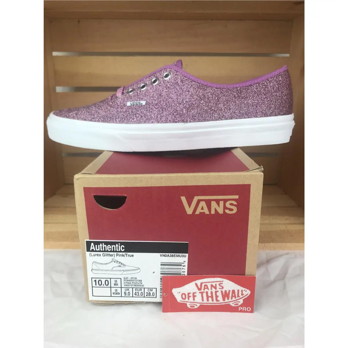 Vans shoes - Vans Lurex - Lurex - VN0A38EMU3U - Pink / True White, Manufacturer: Pink / True White (UPC: 0190542930764) 2