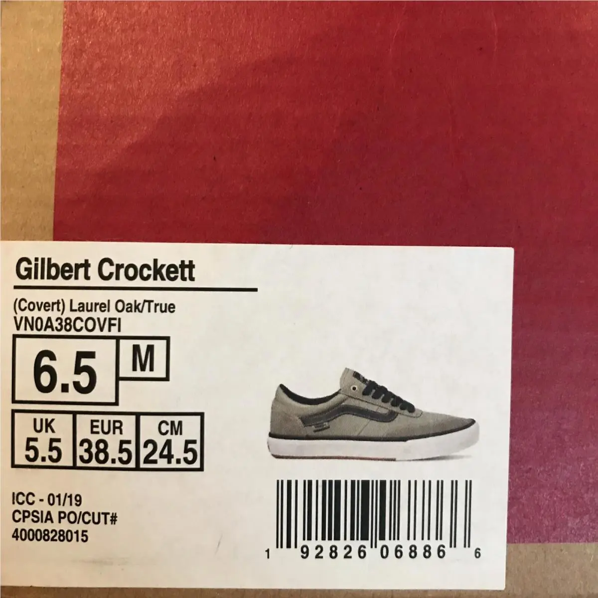 Vans shoes - Gilbert Crockett - Gilbert Crockett - Laurel Oak Gray Grey Black White (UPC: 0192826068866) 4