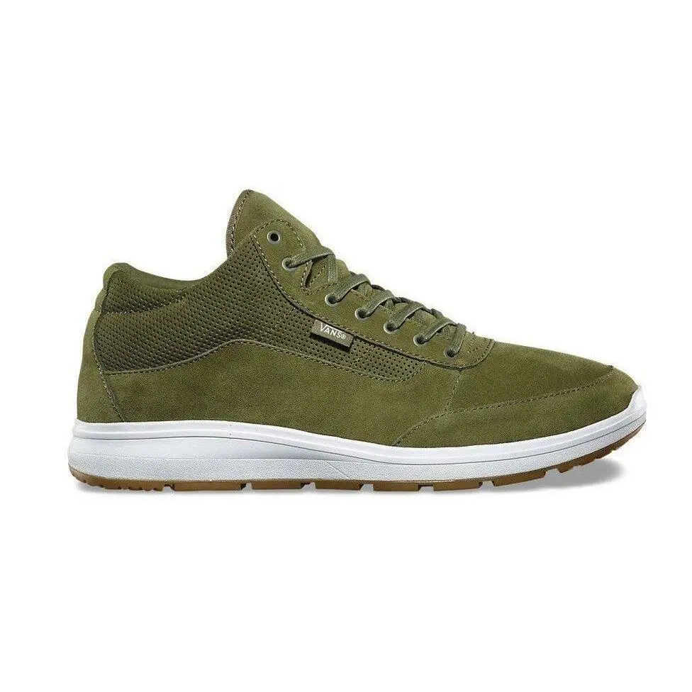 Vans Style 201 Perf Winter Moss Green True White Ultracush Mens Size 7.5 - Green