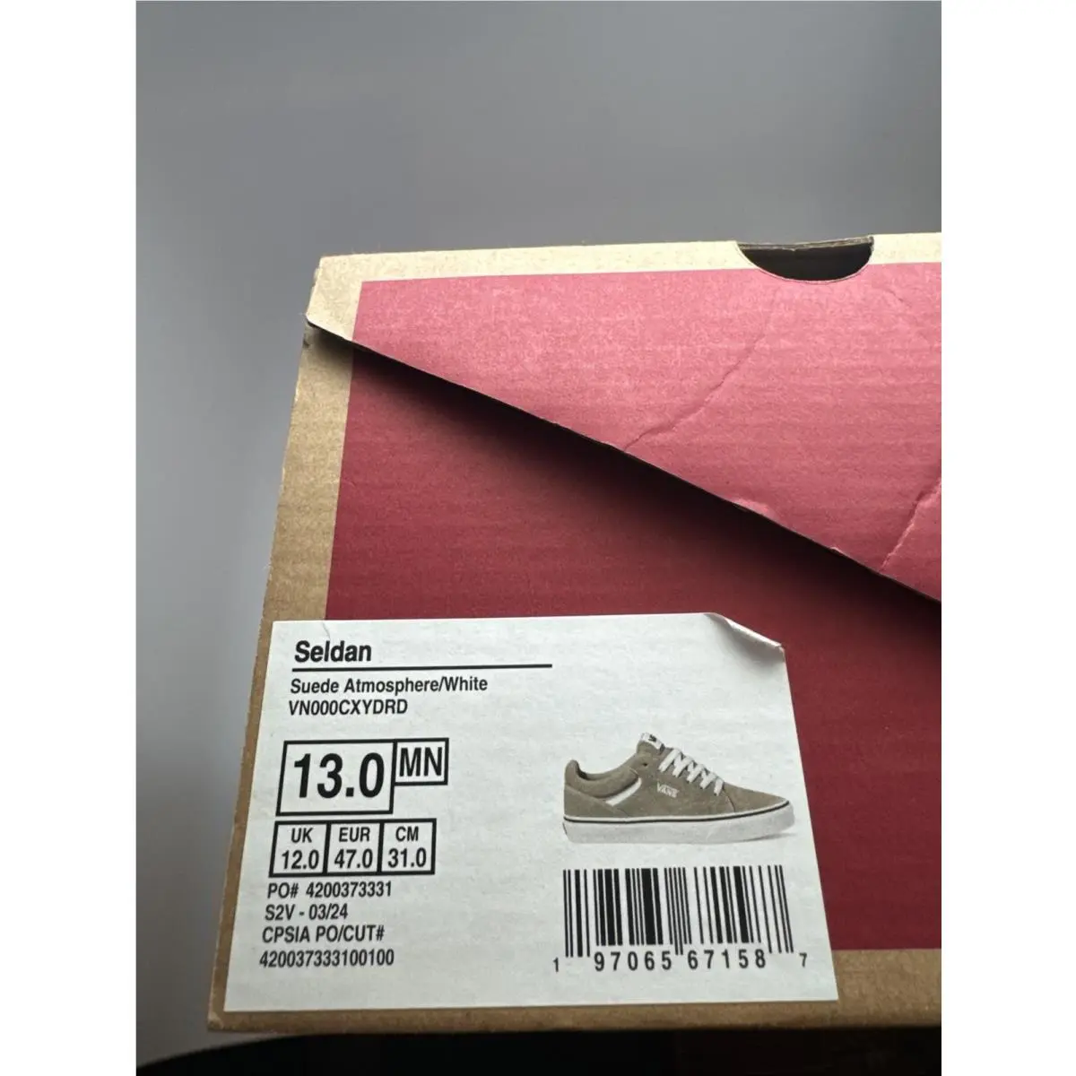 Vans shoes - VANS Seldan - Seldan - VN000CXYDRD - grey 5