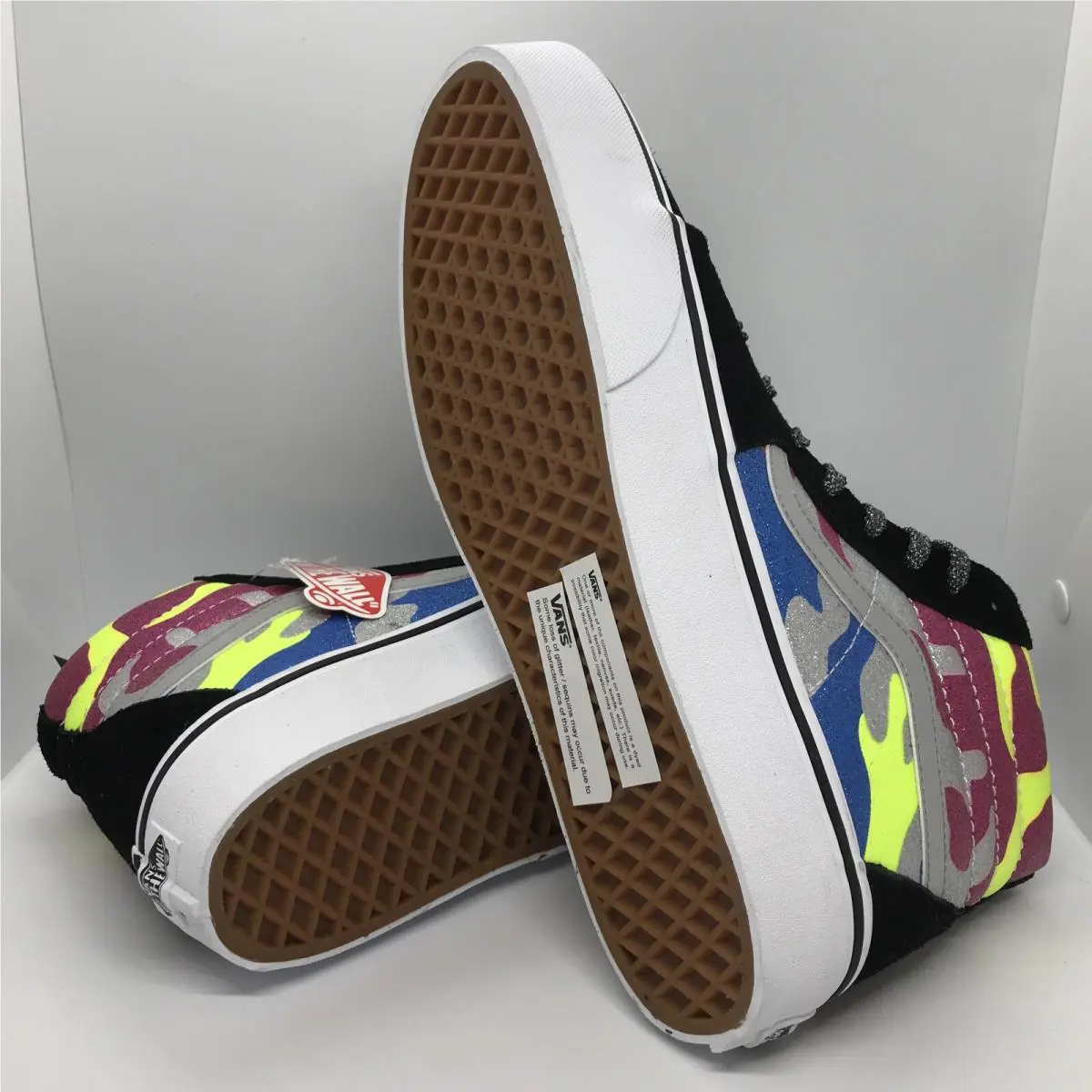 Vans shoes - VANS Sk8 Hi Platform 2 - VN0A3TKNTUR - Multicolor Black White Blue Pink Yellow Silver (UPC: 0679894297706) 3