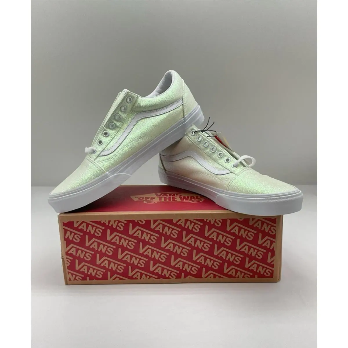Vans Old Skool Shoe Uv Glitter Pink/white Men`s Size 11