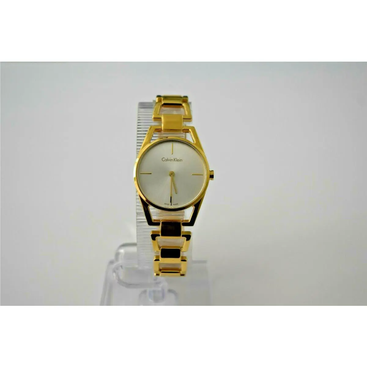 Calvin Klein YG IP Silver Dial K7L23546 Watch