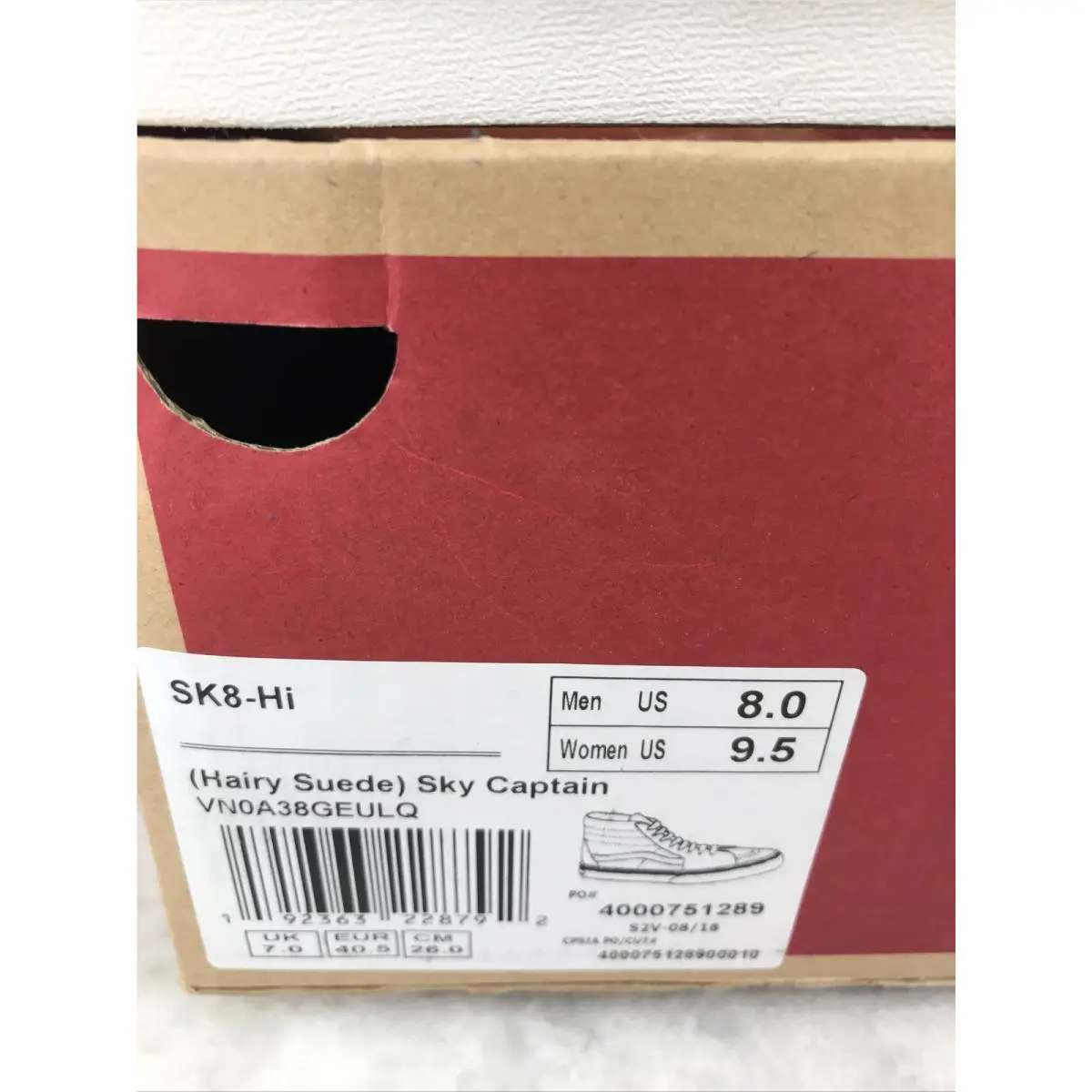 Vans shoes - Vans Sk8 Hi - Blue / White, Manufacturer: Sky Captain (UPC: 0192363228792) 5