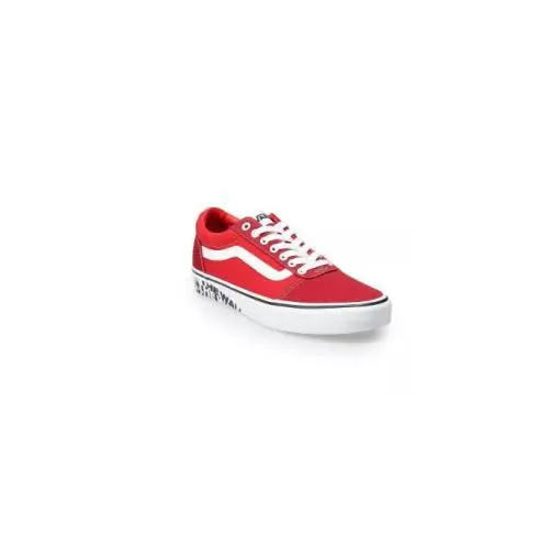 Mens Vans Ward Skate Sneaker Shoes Red Size 12 Letter ON Wall