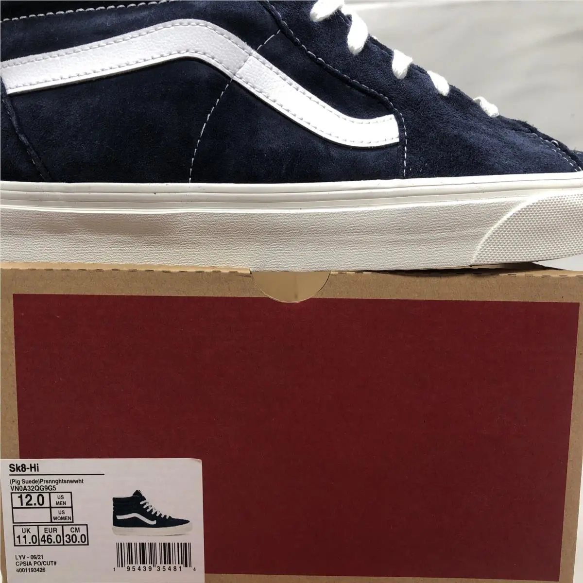Vans shoes - Vans Sk8 Hi - VN0A32QG9G5 - Navy Blue White, Manufacturer: Parisian Nights White (UPC: 0195439354814) 6