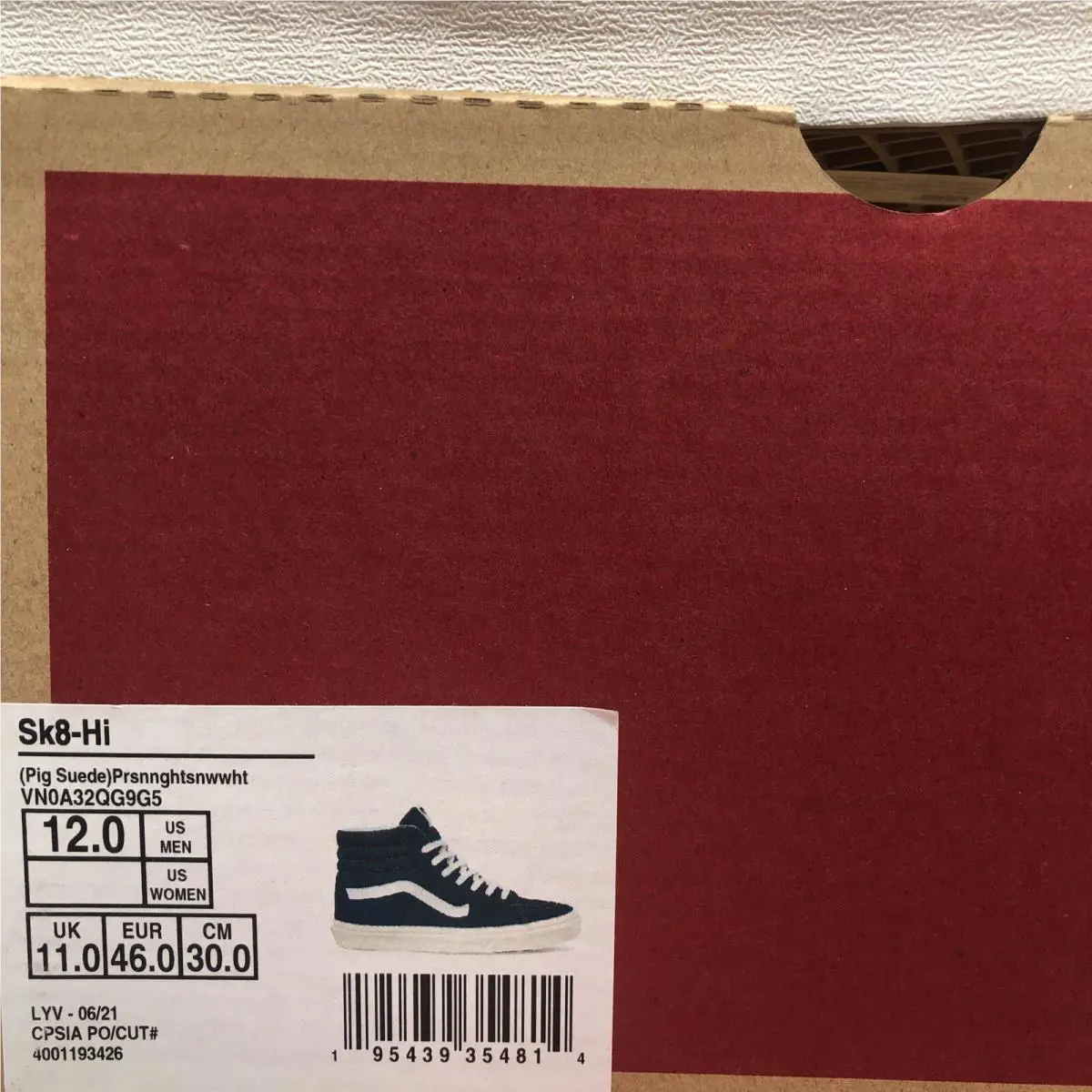 Vans shoes - Vans Sk8 Hi - VN0A32QG9G5 - Navy Blue White, Manufacturer: Parisian Nights White (UPC: 0195439354814) 7