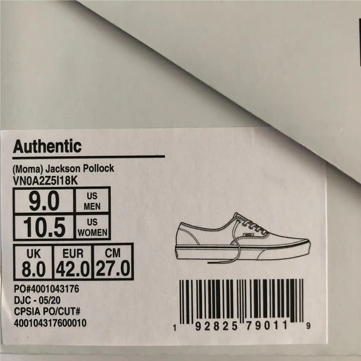 Vans shoes - MOMA x VANS AUTHENTIC JACKSON POLLOCK One: Number 31: 1950 - VN0A2Z5I18K - Brown 6