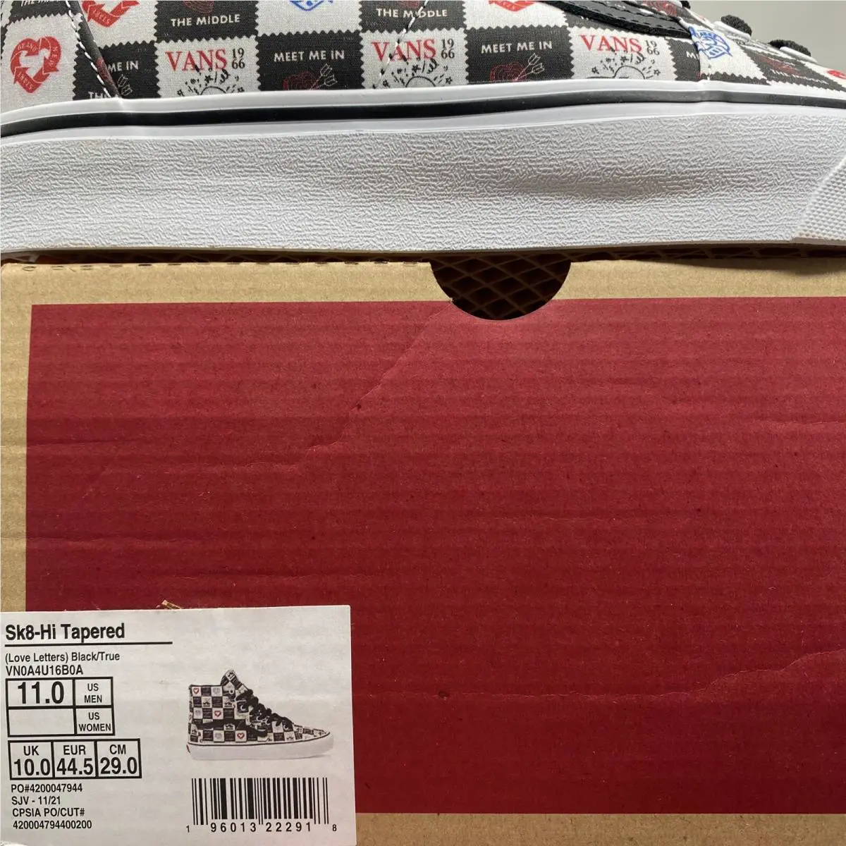 Vans shoes - VANS Sk8 Hi Tapered - Tapered - VN0A4U16B0A - Black / True White / Red / Blue (UPC: 0196013222918) 6