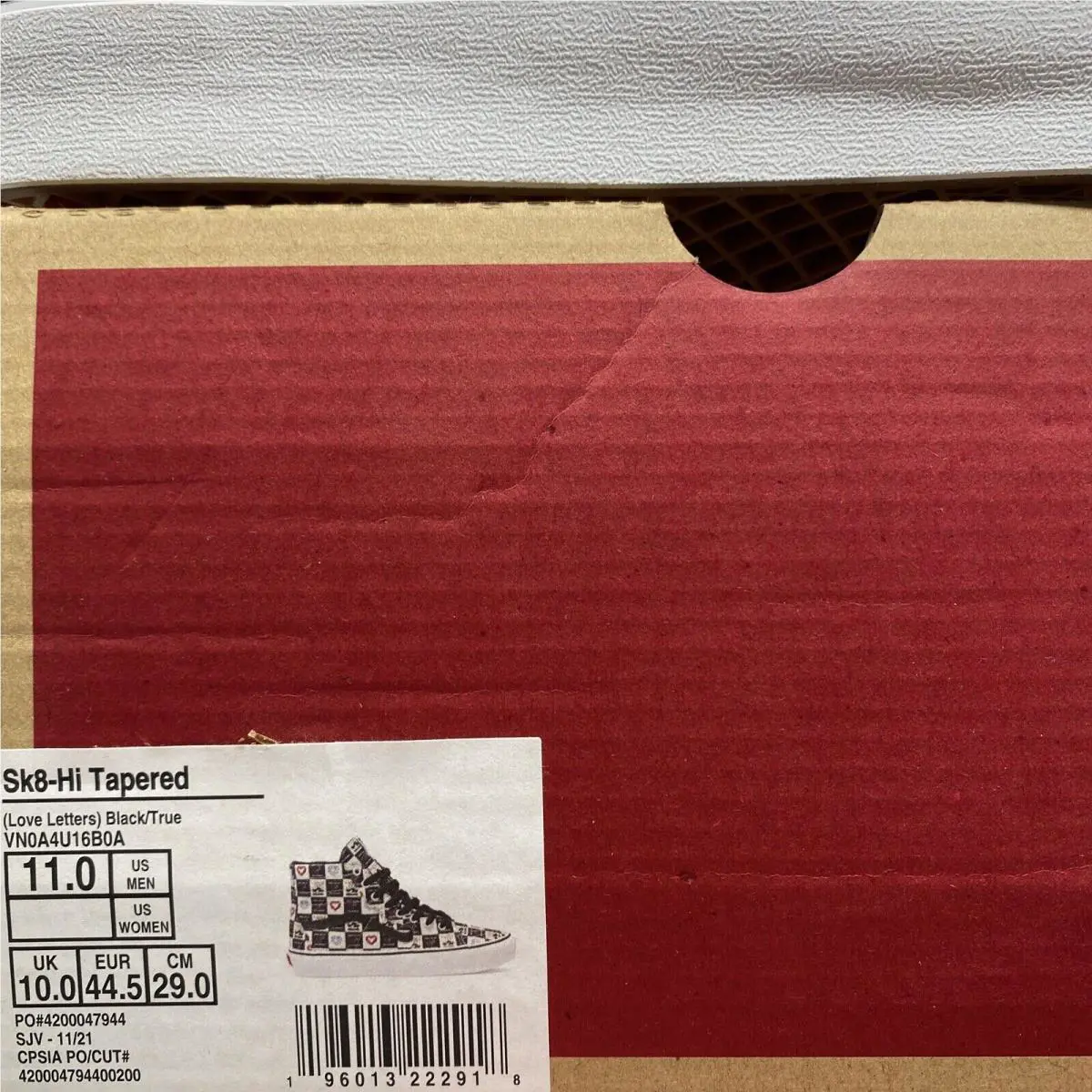 Vans shoes - VANS Sk8 Hi Tapered - Tapered - VN0A4U16B0A - Black / True White / Red / Blue (UPC: 0196013222918) 7