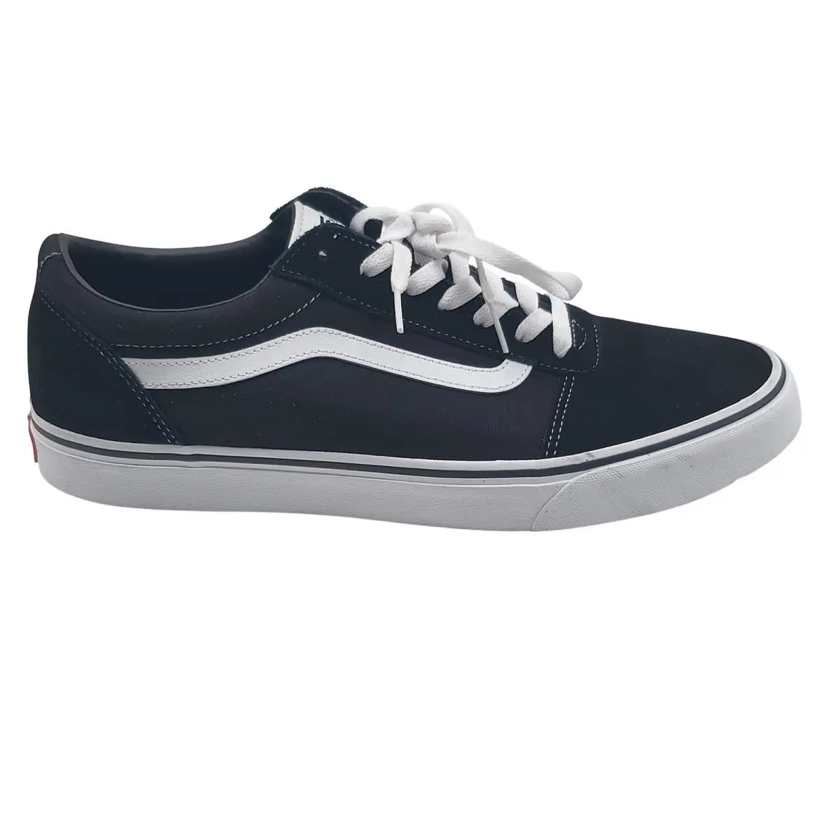Vans Ward Suede Canvas Mens Size 13 Black White Skate Low Top Shoes VN0A36EMC4R