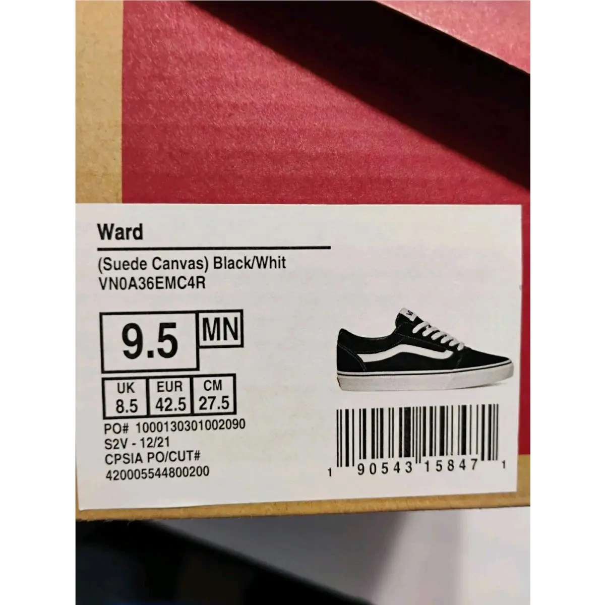 Vans shoes - VANS Ward - Ward - VN0A36EMC4R - Black/White 3