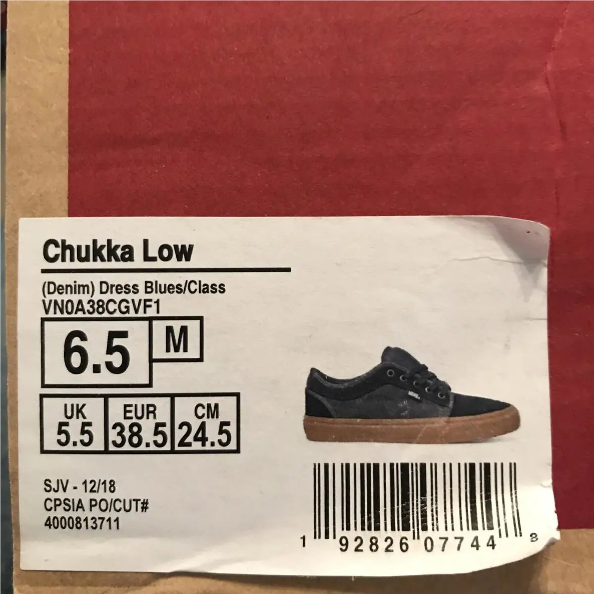 Vans shoes - VANS Chukka Low - Chukka Low - Dress Blue Blues / Gum (UPC: 0192826077448) 3