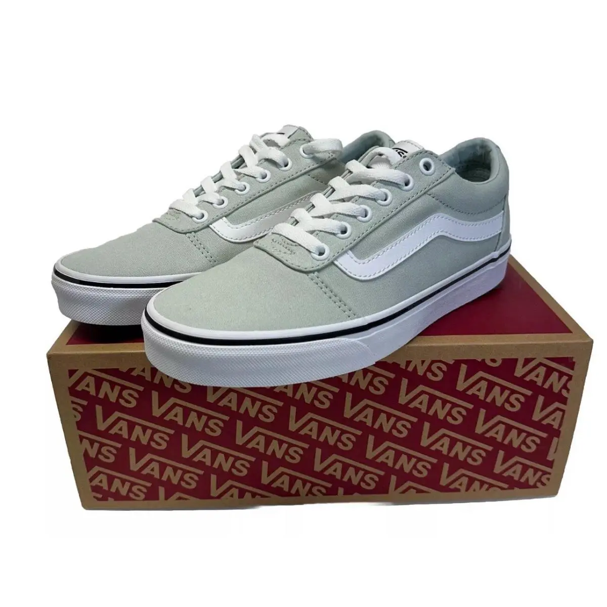 Vans Women`s Ward Sneaker Canvas Burgundy Size 6.5 Aqua