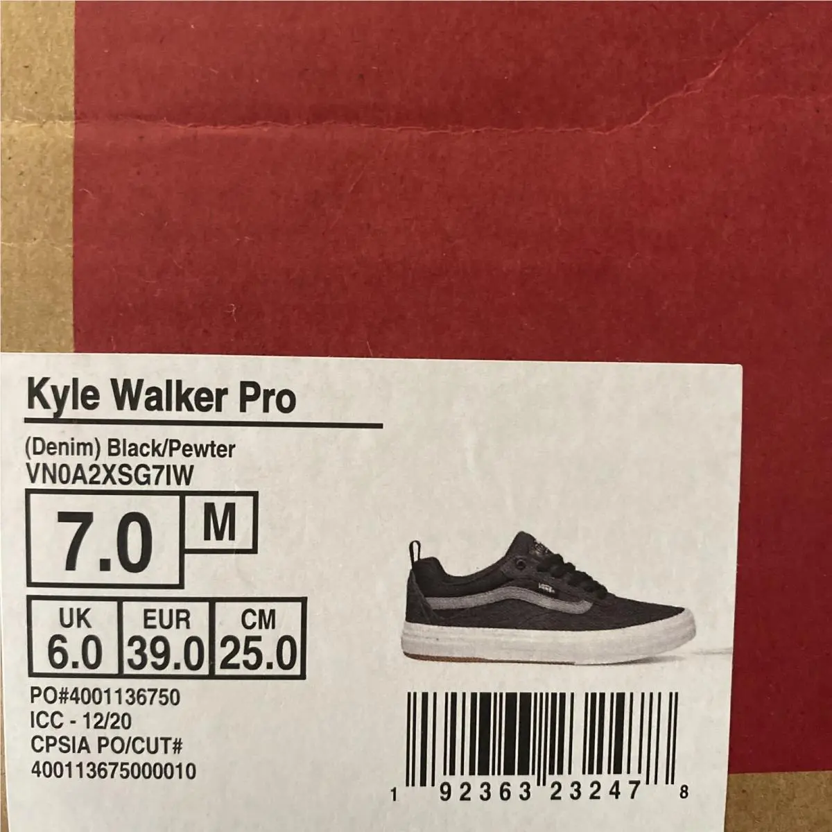 Vans shoes - Kyle Walker Pro - Kyle Walker Pro - VN0A2XSG7IW - Black Pewter Gray Grey White, Manufacturer: Black Pewter (UPC: 0192363232478) 5