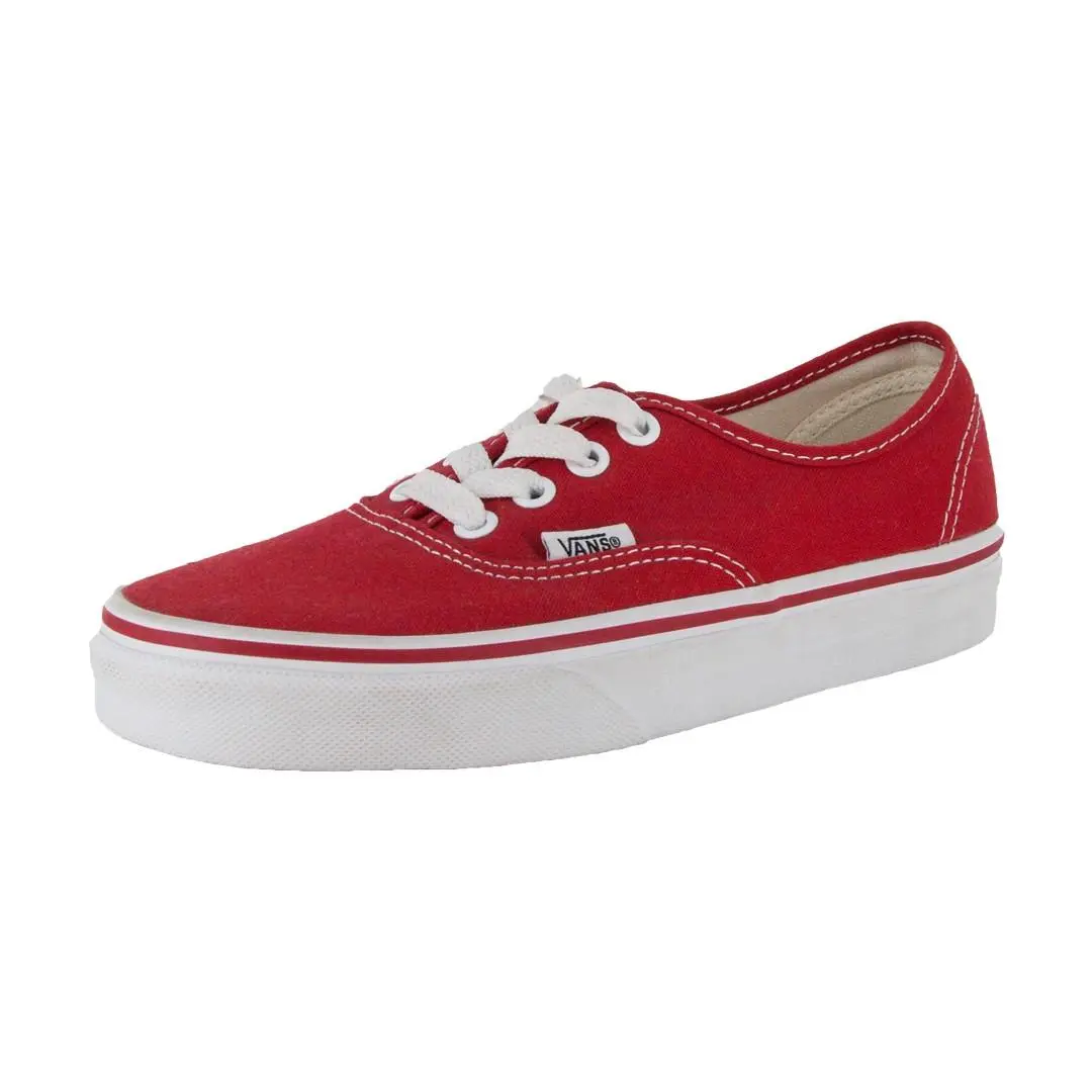 Vans Authentic Off The Wall Sneakers Red Unisex Skate Vulc Shoes - Red