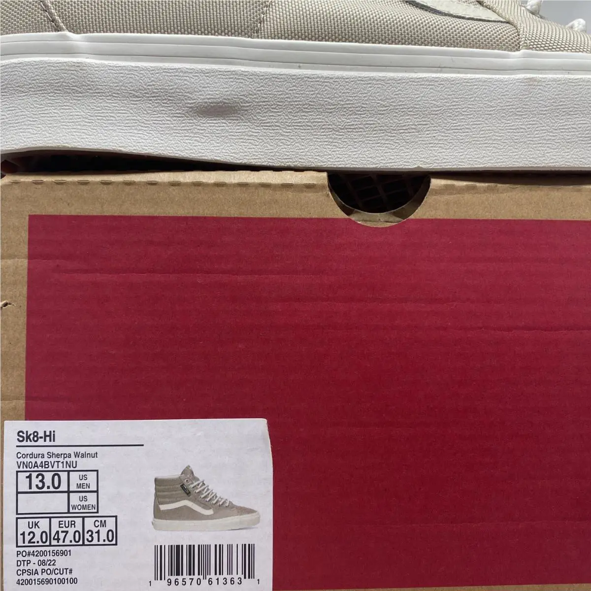 Vans shoes - VANS Sk8-Hi - VN0A4BVT1NU - Walnut Tan Beige Khaki White, Manufacturer: Sherpa Walnut (UPC: 0196570613631) 5