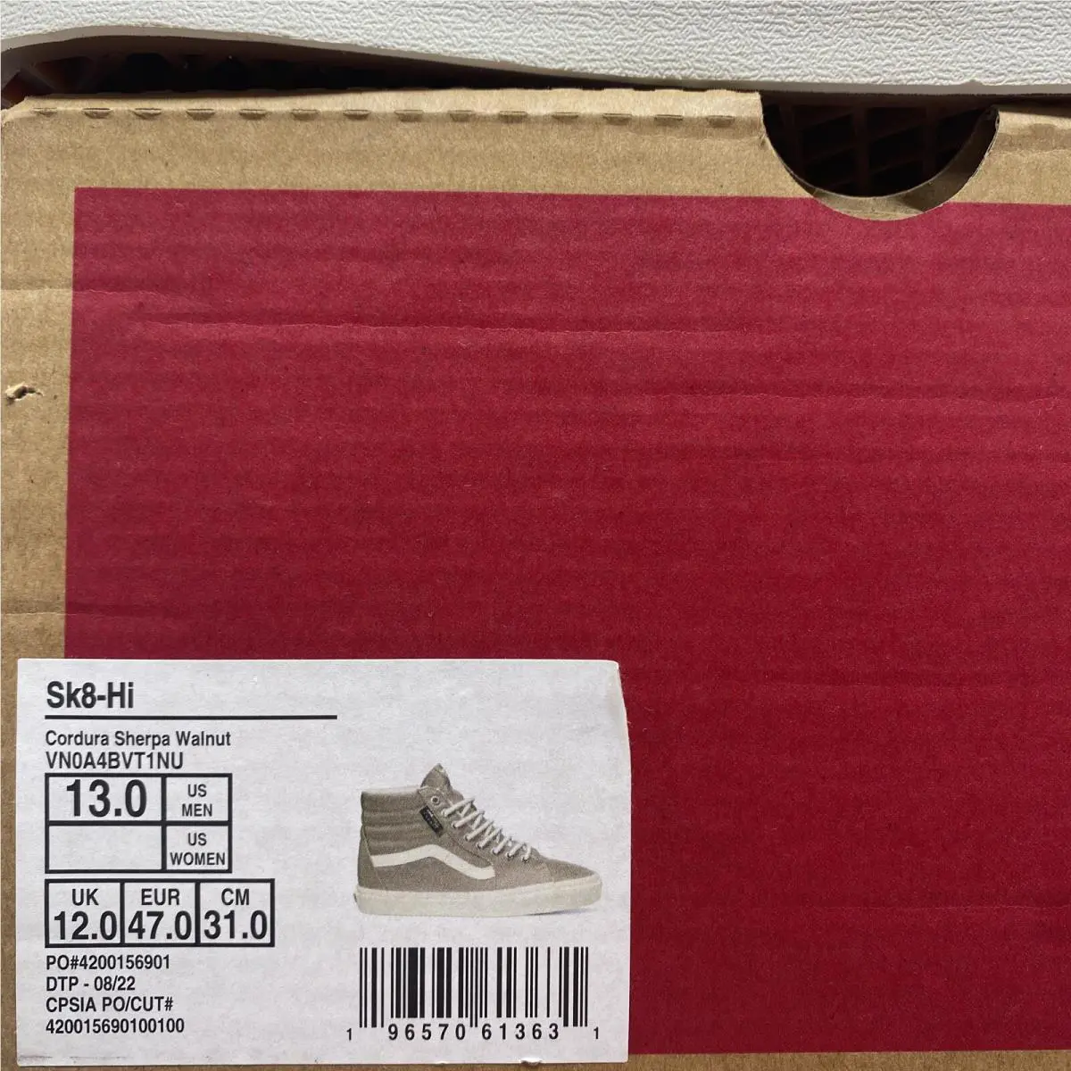 Vans shoes - VANS Sk8-Hi - VN0A4BVT1NU - Walnut Tan Beige Khaki White, Manufacturer: Sherpa Walnut (UPC: 0196570613631) 6
